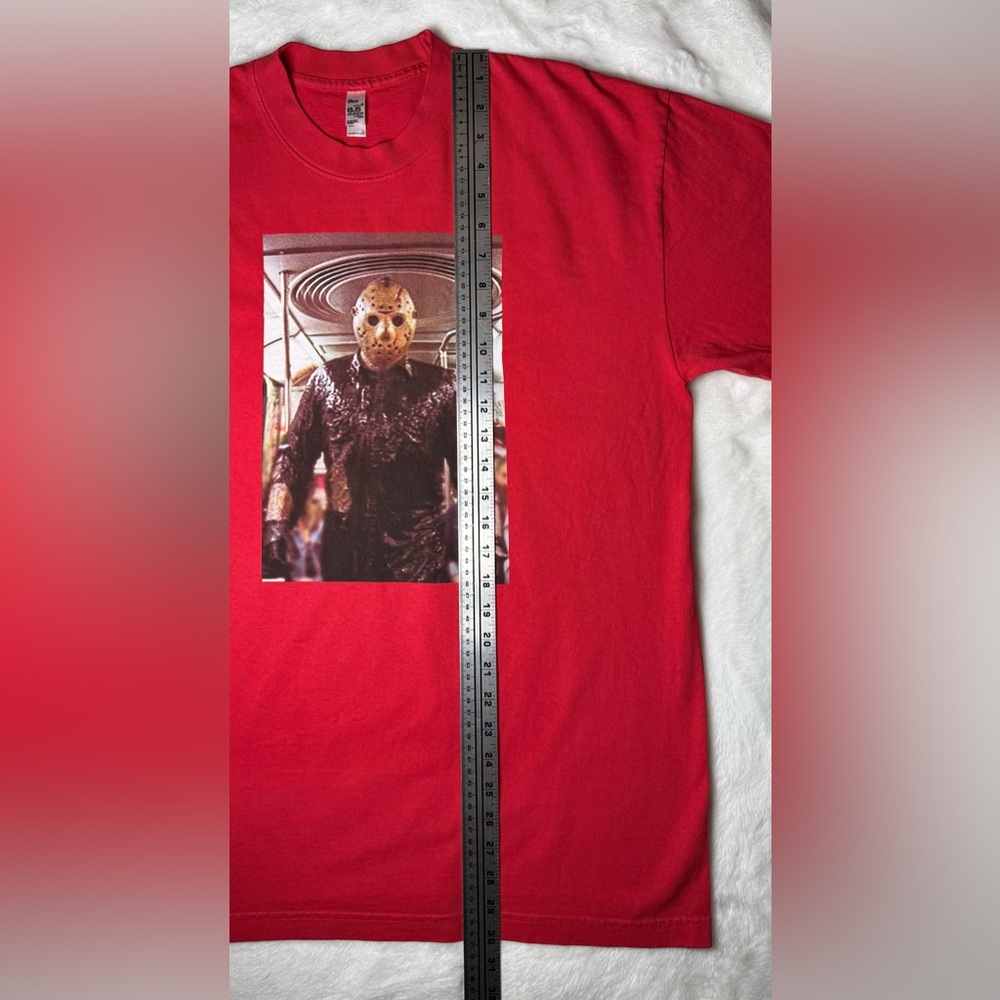 Jason Takes Manhattan Friday The 13th Short Sleeve Red Tee Size Large - Picture 5 of 11